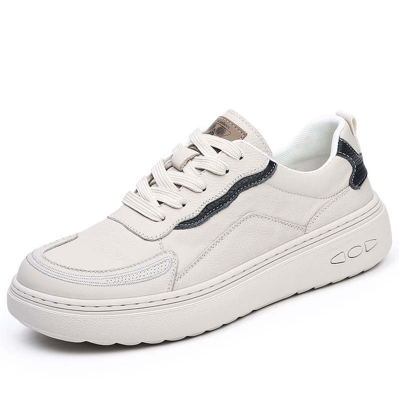 7750新款夏季板鞋男潮流百搭复古英伦厚底耐磨男士运动休闲小白鞋