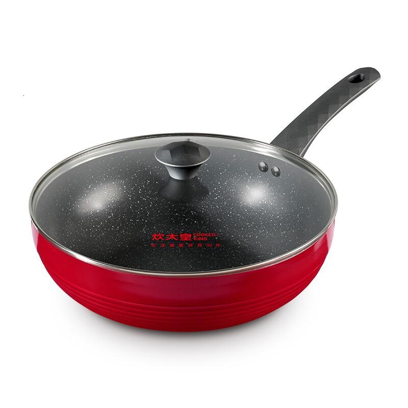 [新品]炊大皇(COOKER KING) 炊大皇不粘锅炒锅燃气灶适用煤气灶通用无油烟炒菜锅具家用 超级不粘30cm高清大图