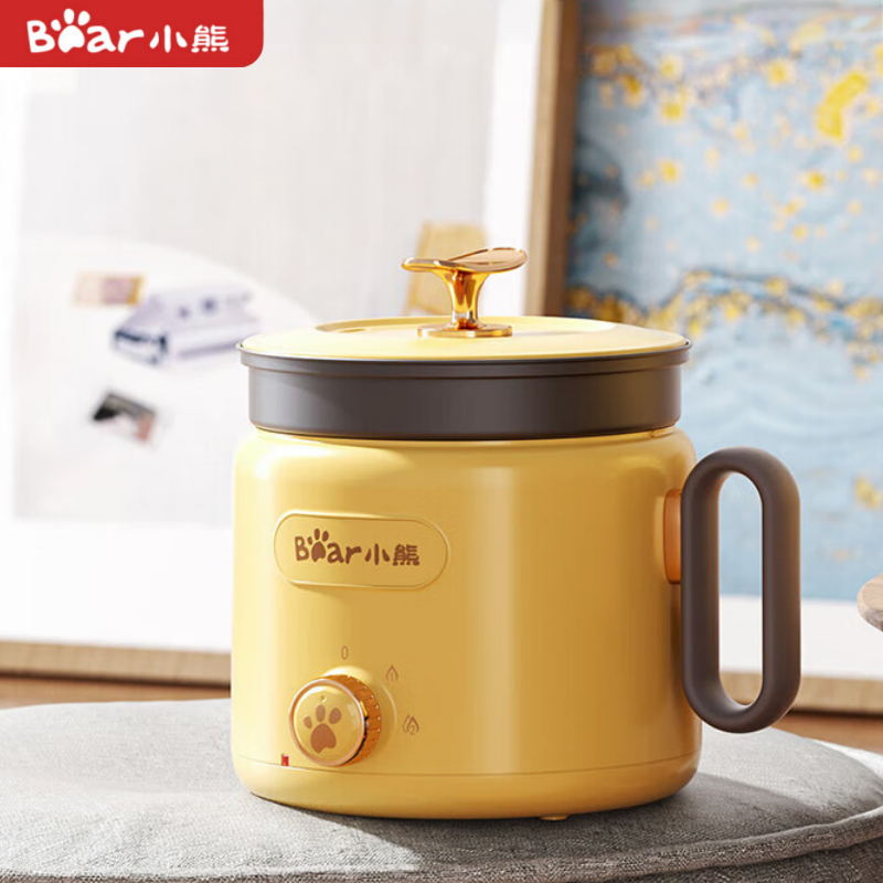 小熊DRG-T18F3多功能电煮锅超萌外观1.8L不粘内胆电火锅2档可调550W电热锅