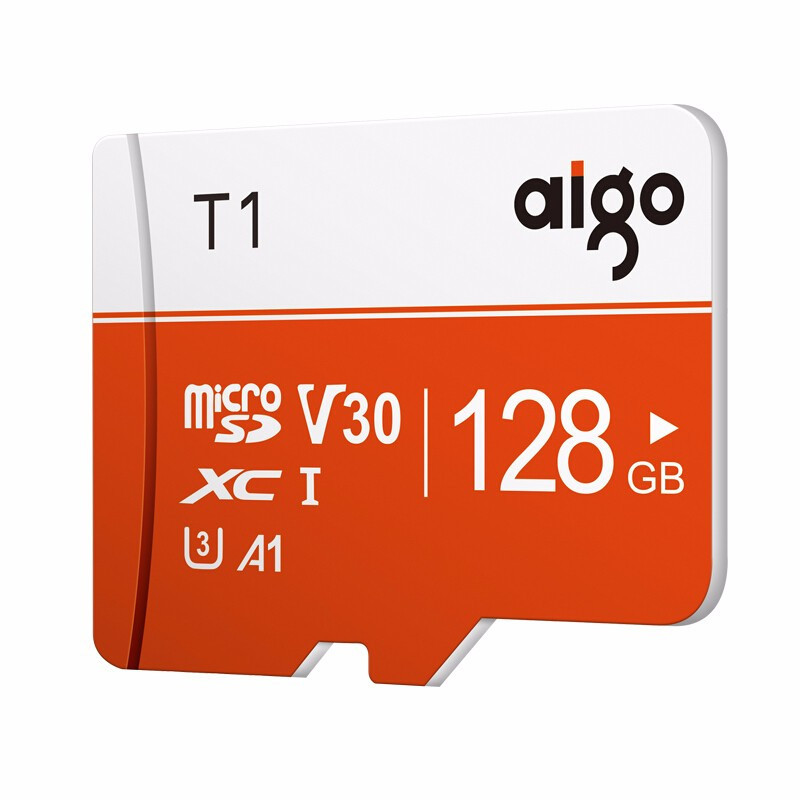 爱国者(aigo)T1手机内存卡128G tf卡 行车记录仪高速储存卡监控摄像头内存专用Micro sd卡