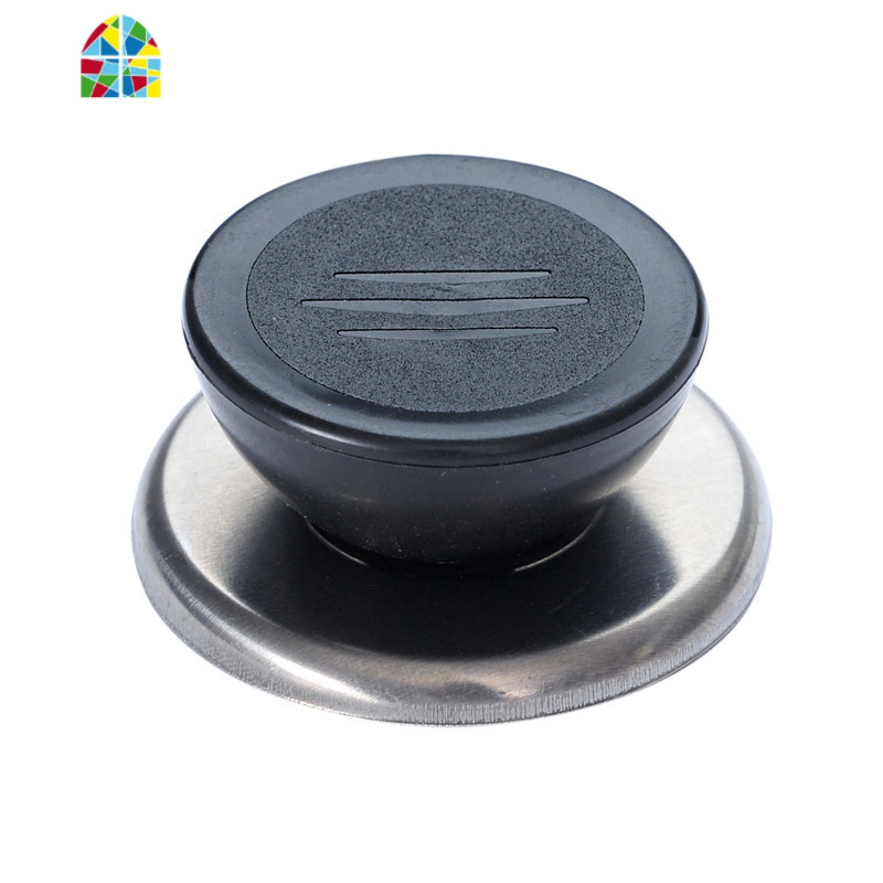 通用锅盖头厨房配件提手不锈钢盖盖圆锅盖帽配件炒锅锅盖把 FENGHOU (小孔)锅盖头银色1个