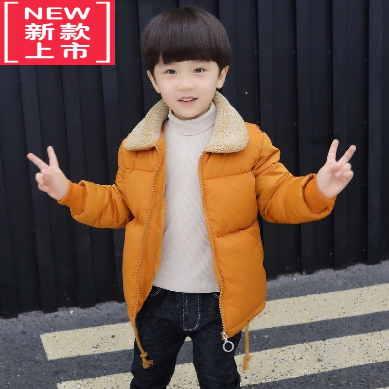 可莉允男童冬装手塞羽绒棉棉衣外套2021新款儿童中大童棉袄加厚冬季棉服