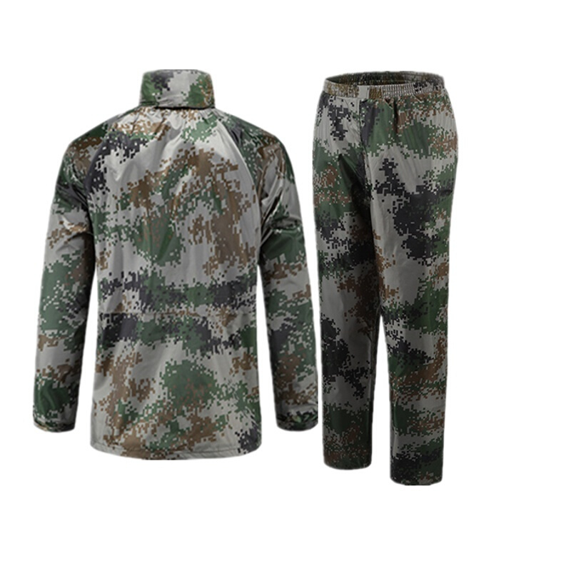 半个许仙07式连体雨衣分体户外保安执勤lt部队雨衣迷彩雨披