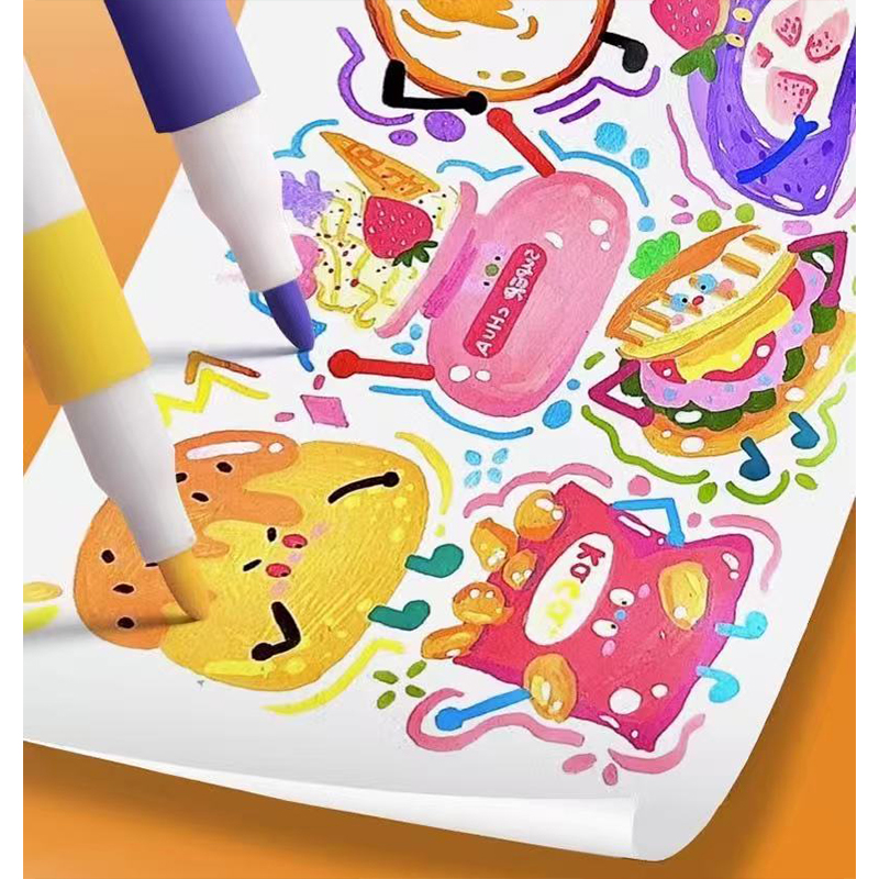 英帆文具 爱路护路 路外宣传 丙烯马克笔24色定制YF-526/盒高清大图