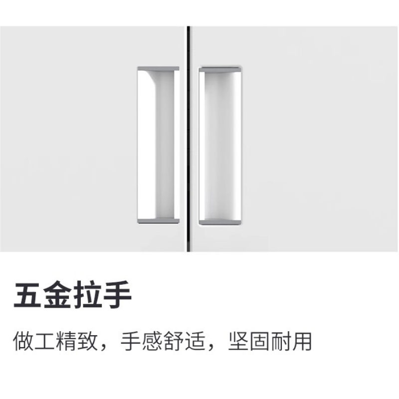 伟樽铁皮文件柜咖套白二斗铁门900*400*1850mm台高清大图