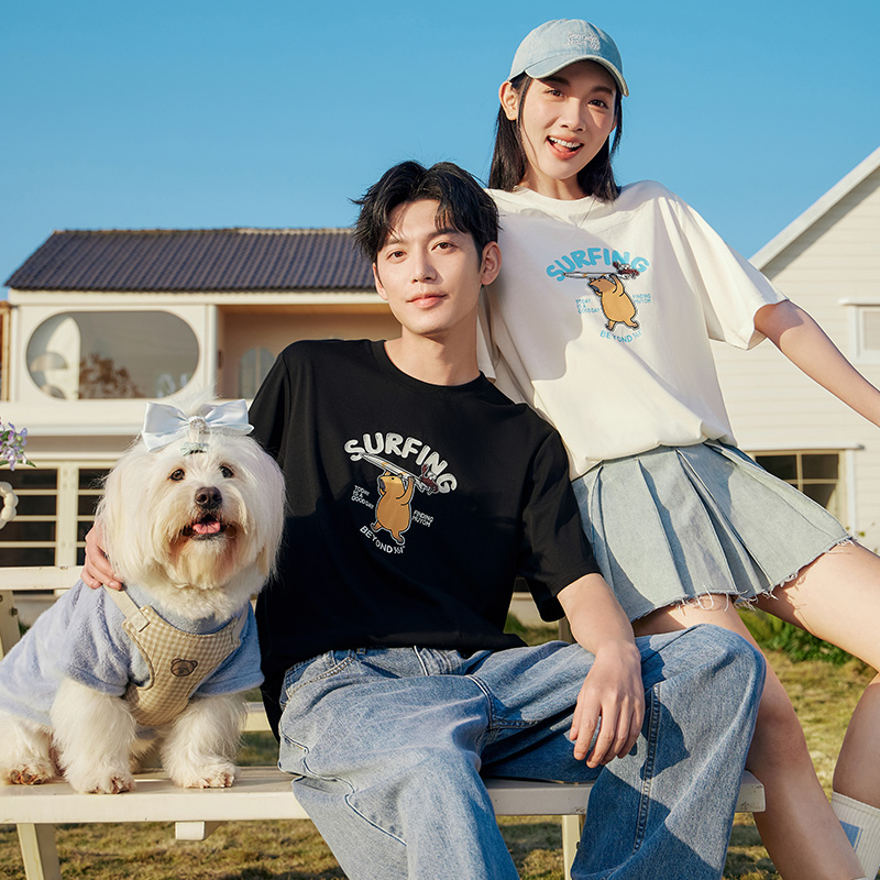 361°运动t恤男女同款夏季新款上衣圆领透气速干情侣款印花短袖高清大图