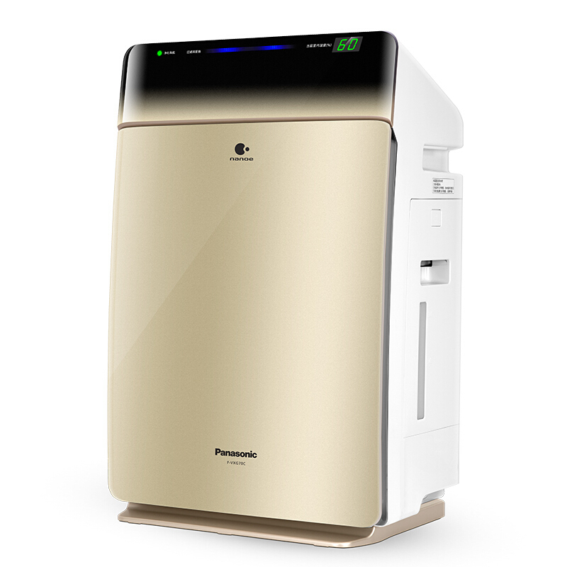 松下(Panasonic)家用空气净化器除细菌 加湿 抑制过敏原 除雾霾PM2.5二手烟异味 F-VXG70C-N