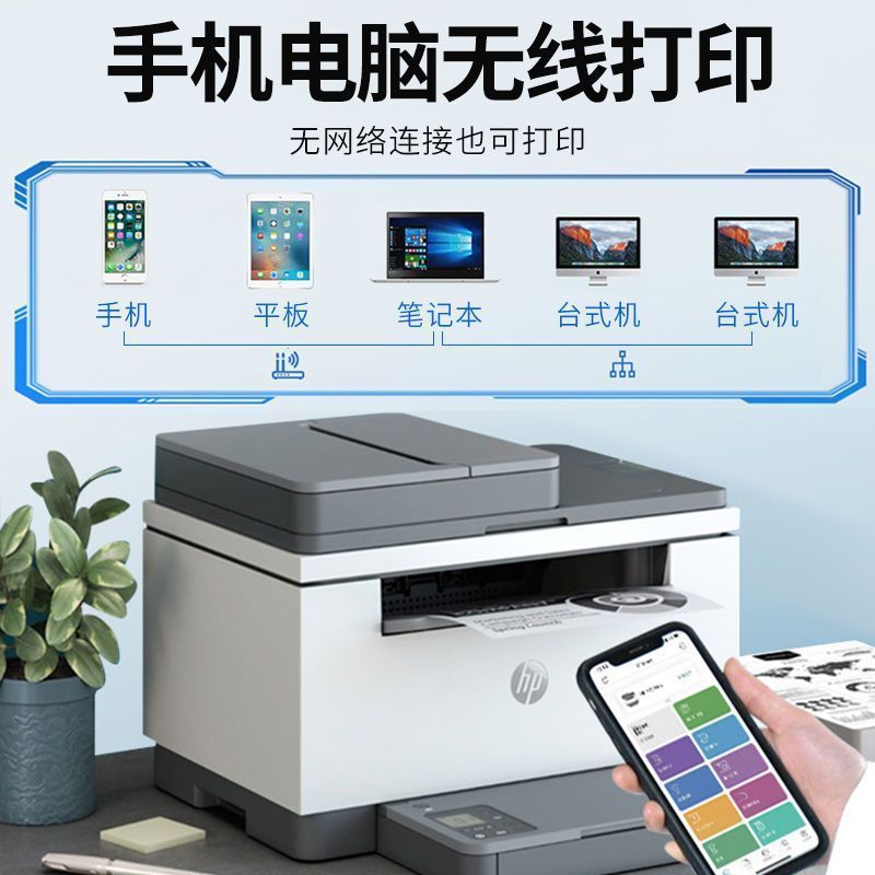 [HP]惠普233sdw自动双面黑白激光打印机家用办公无线一体机输稿器-官方标配:含原装硒鼓1个高清大图