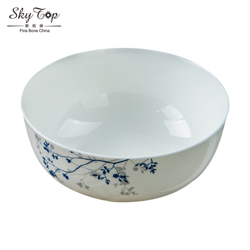 SKYTOP斯凯绨 陶瓷骨瓷餐具面碗7英寸汤碗2只摇曳