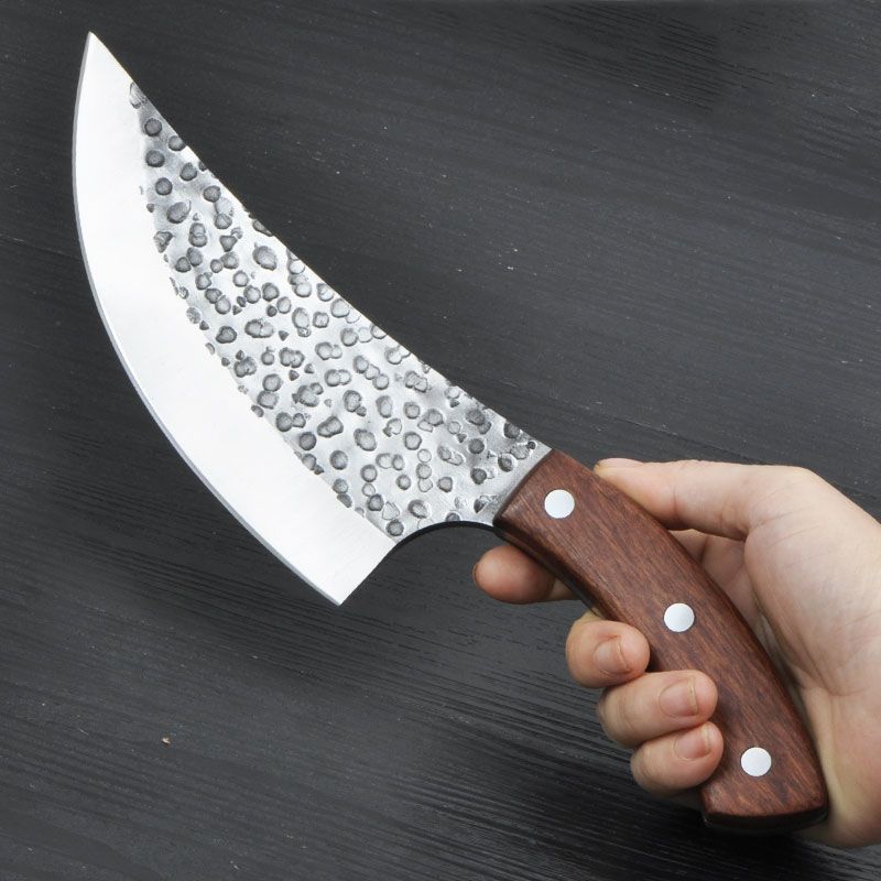 锻打高碳钢厨房家用剔骨分肉刀户外能小直刀斩骨切片菜刀刀小单刀