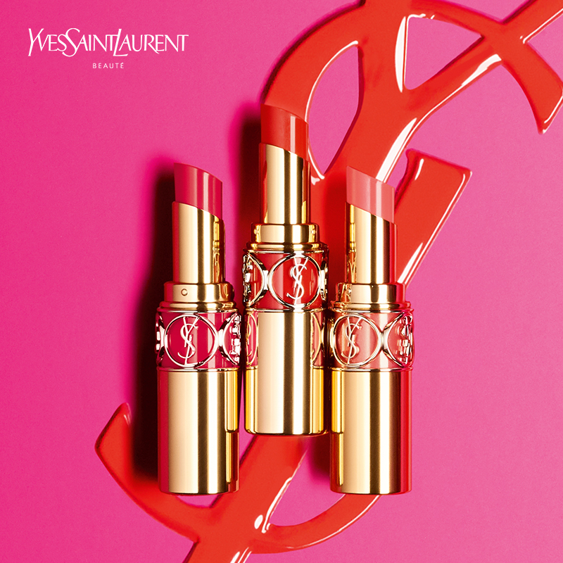 YSL 圣罗兰口红迷魅亮彩滋润圆管唇膏色泽持久16#糖果女孩 3.8g 显色 红色系 法国进口
