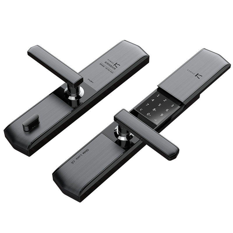 金指码c6双滑盖指纹锁家用防盗门智能门锁密码锁铜制锁芯通用型方舌