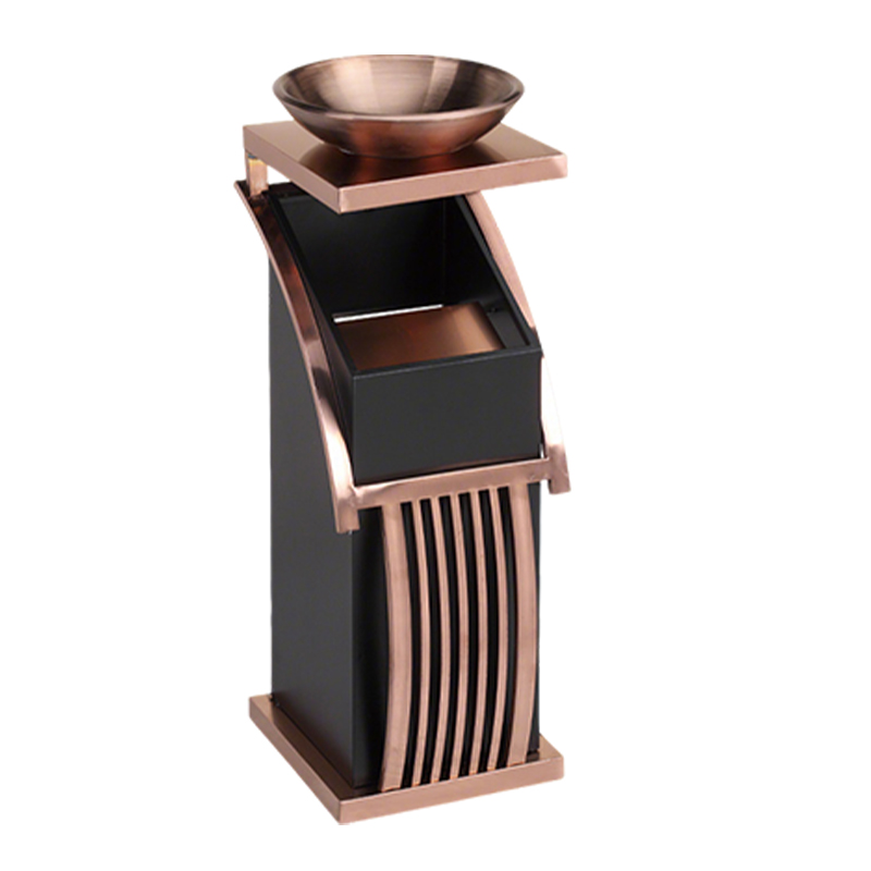 卫未来 酒店垃圾桶 方管玫瑰金 个高清大图