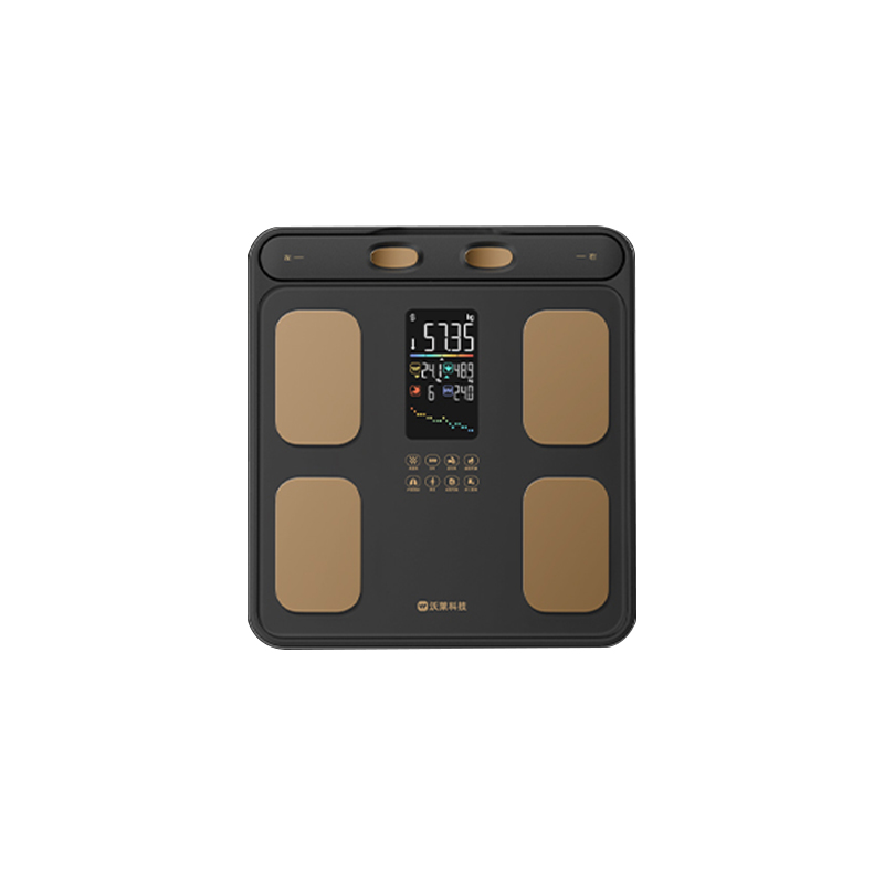 沃莱 八电极智能彩屏体脂秤FG2415LB灰色