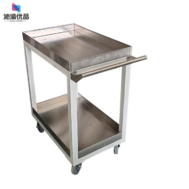 沁渝优品 不锈钢餐车推车 800*710*600mm/个