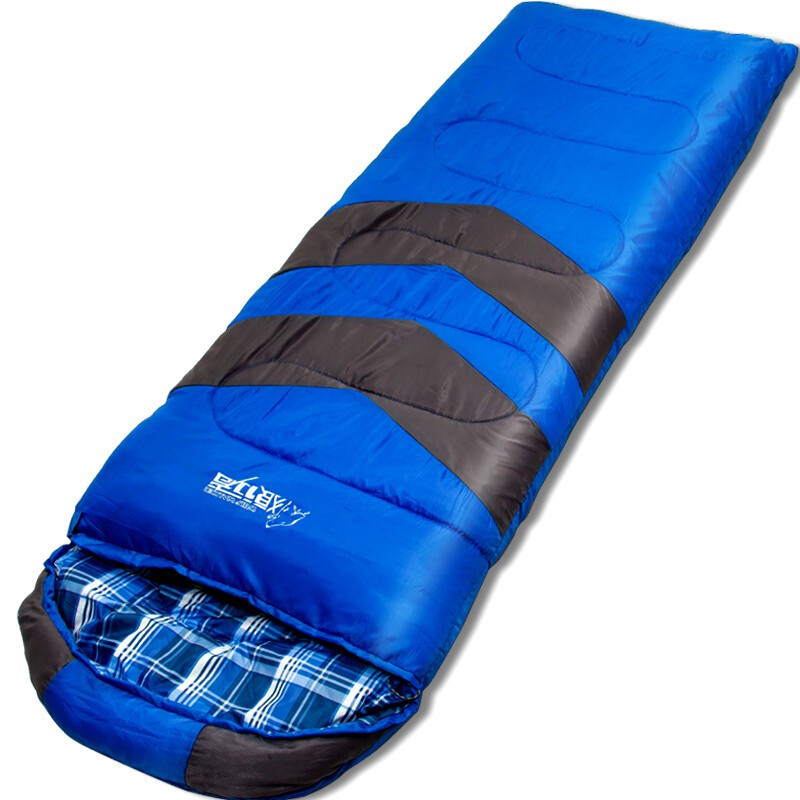 狼行者户外睡袋登山露营保暖防寒拼接单人信封式加厚棉睡袋