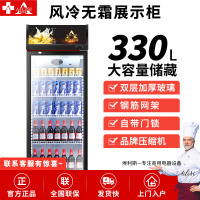 埃利斯(AILISI)380L商用展示柜 大容积立式陈列柜冷柜 保鲜柜玻璃门冰箱超市便利店饮料柜 单门冷藏风冷冰柜