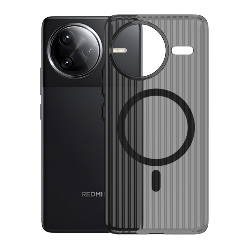 KONEL 适用于红米K80瓦楞防滑背板磁吸手机壳防刮耐磨设计不沾指纹手汗适用于红米K80pro