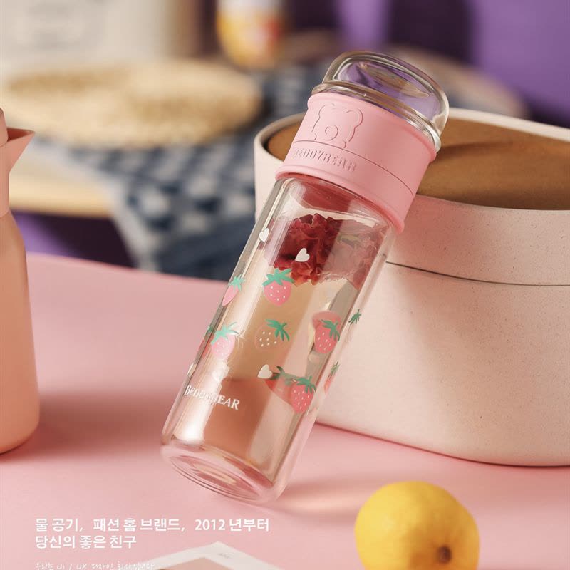 杯具熊官方旗舰茶水分离玻璃杯泡茶过滤杯高档便携大容量水杯子图片