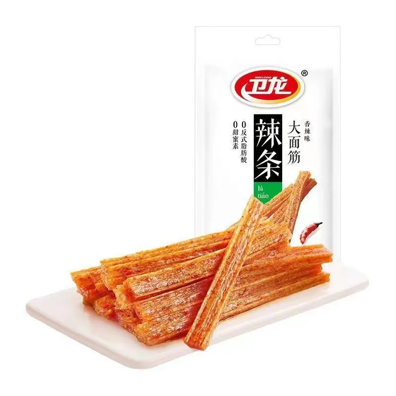 卫龙辣条大面筋65g*5包麻香辣网红小吃休闲零食品素肉聚餐