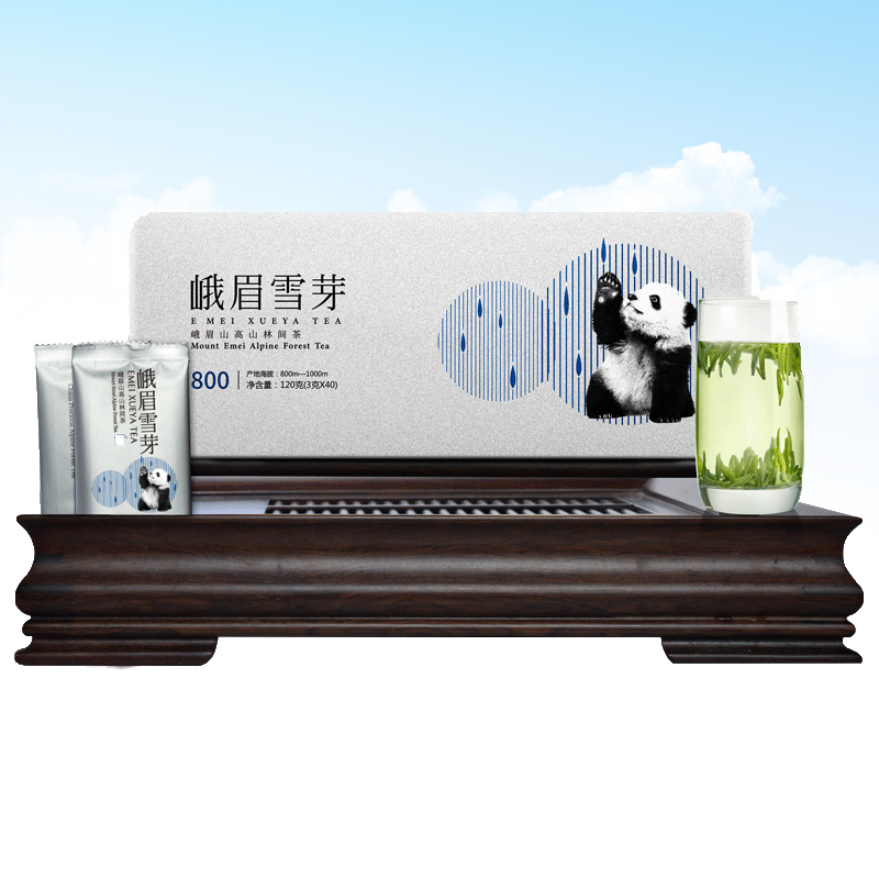 2025新茶峨眉雪芽 睿心120克 茶叶礼盒 雀舌茶叶 明前春茶绿茶高清大图