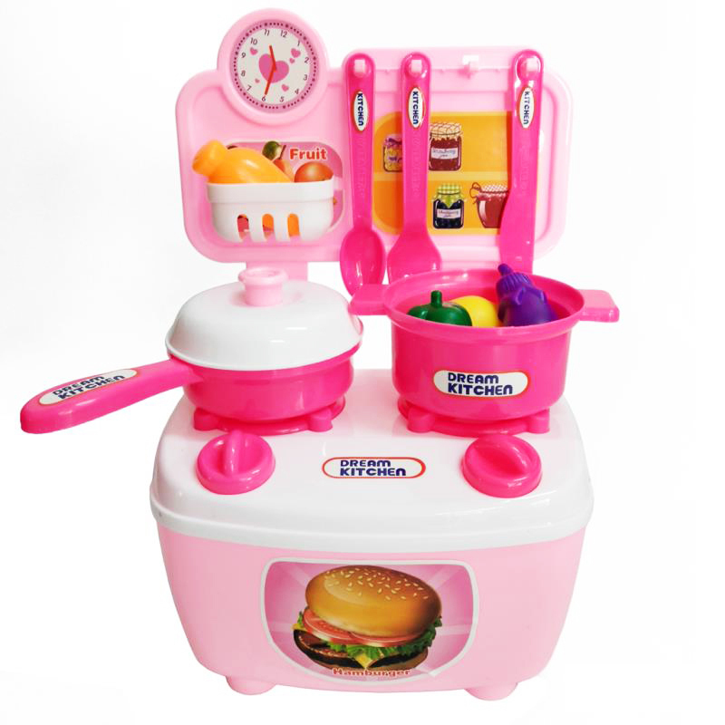 促销儿童过家家厨房玩具男女孩做饭餐具套装餐台儿童宝宝生日玩具