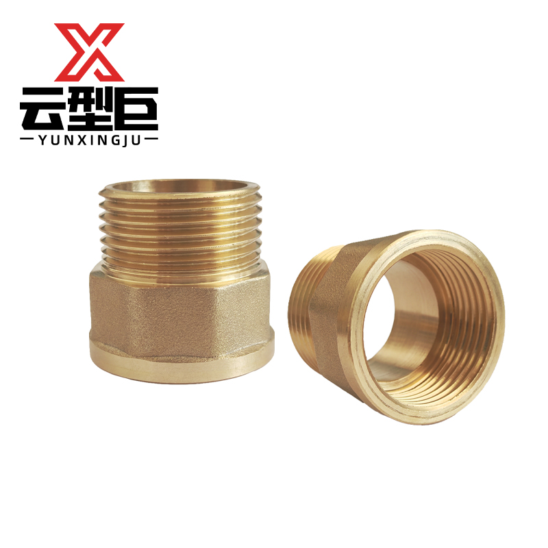 云型巨 铜内外丝直接 铜管件黄铜管件 DN25 个高清大图