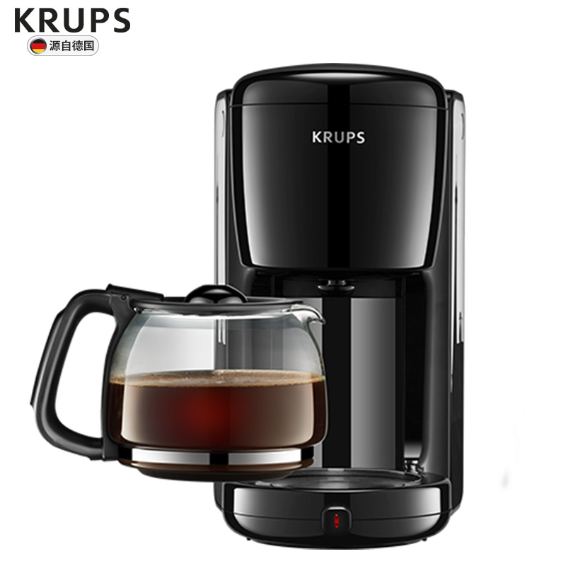 Krups大容量1.25L滴漏式咖啡机KM286880全自动家用泡茶烧水壶恒温续杯