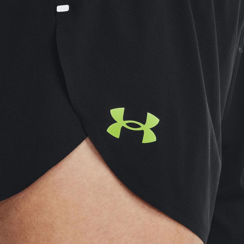 Under Armour安德玛运动短裤女速干透气防泼水排汗黑色亮色标志图片