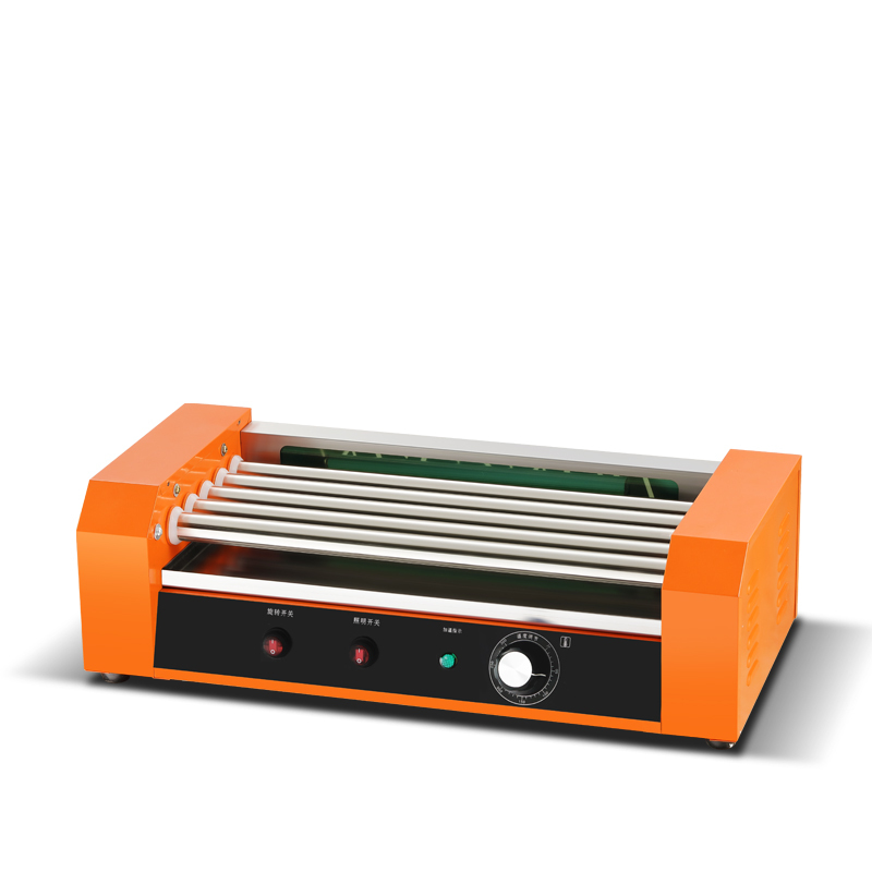 5管烤漆无罩烤肠机商用小型納丽雅全自动烤火腿香肠机器迷你热狗机