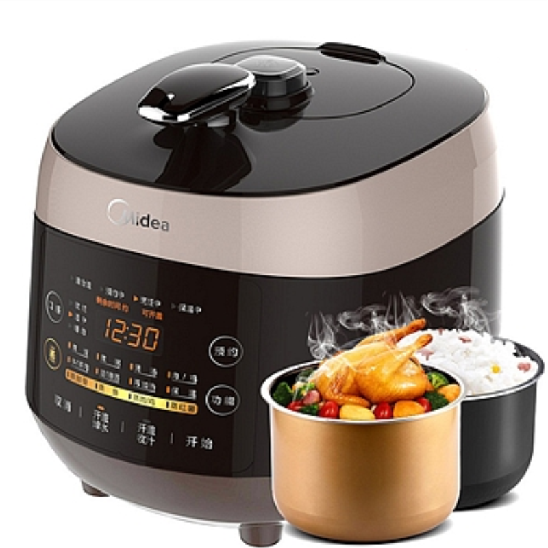 美的（Midea）电压力锅 智能预约家用高压锅 一锅双胆 5L大容量高压力锅 SS5048P