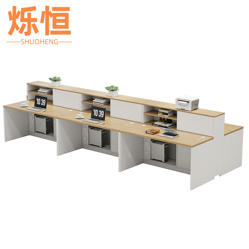烁恒办公桌六人位张高清大图