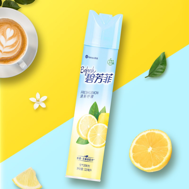 LANJU/榄菊 碧芳菲水基清新柠檬空气清新剂 320mL 1 瓶