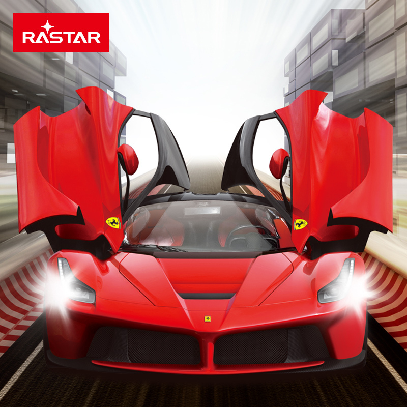 星辉(Rastar)法拉利恩佐可开门可充电遥控车汽车男孩儿童玩具车模型50160红色高清大图
