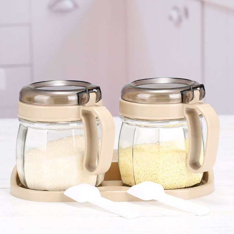 厨房玻璃调料盒套装家用调味盒盐罐调味罐油壶佐料盒收纳盒调料瓶