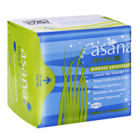 阿莎娜asana 加拿大原装进口超薄棉面日用卫生巾24cm 16P