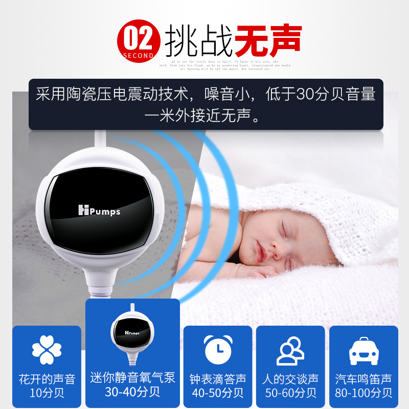 鱼缸氧气泵冲氧泵金鱼迷你氧气泵小型养鱼氧气泵增氧泵打氧高清大图
