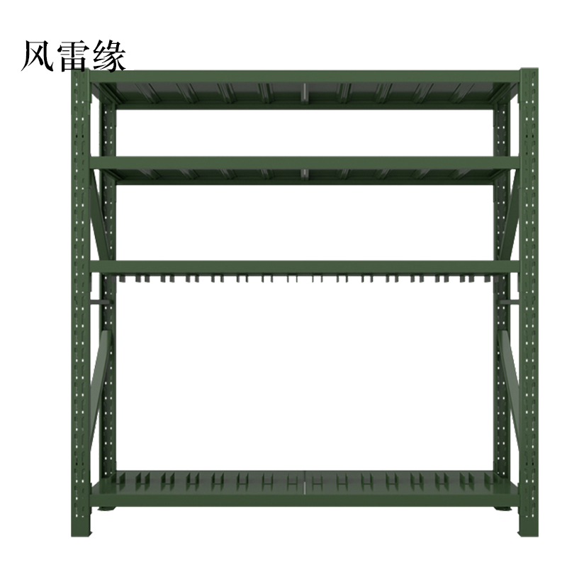 风雷缘安保装备器材存放架军绿色拆装盾牌货架盾牌架2000*600*2000
