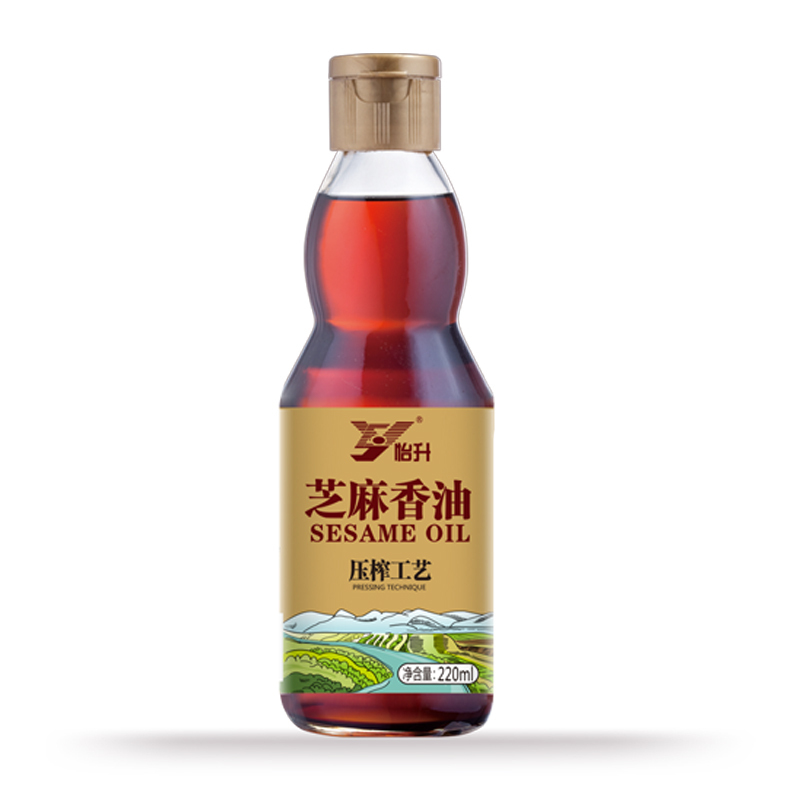 怡升 芝麻香油 纯芝麻油 压榨 粮油调味油 220ml/瓶凉拌火锅蘸料