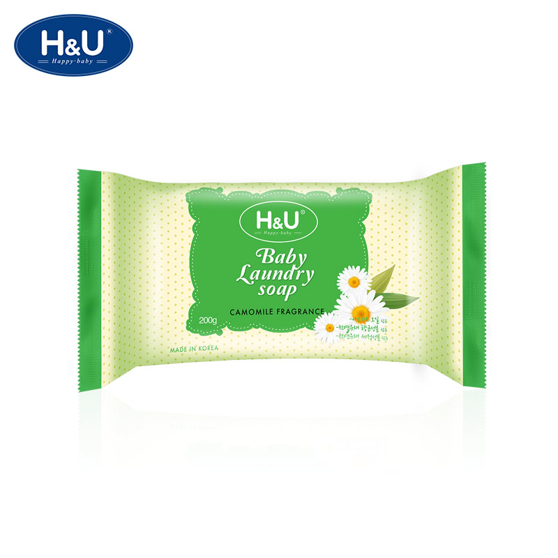 爱趣优H&U 婴儿洋甘菊洗衣皂200克HU深层清洁奶渍内衣皂无刺激不伤手高清大图