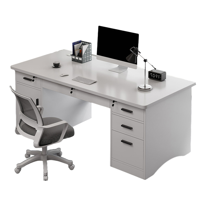 烁恒办公桌1.4m+椅套高清大图