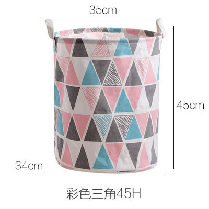 帆布脏衣篮大号玩具衣物收纳筐布艺脏衣服衣篓收纳桶脏衣桶_2高清大图