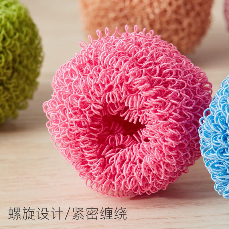 厨房家用纤维球纳米植萃纤维清洁球钢丝球洗碗刷锅神器 1个球不带手柄(不划算)