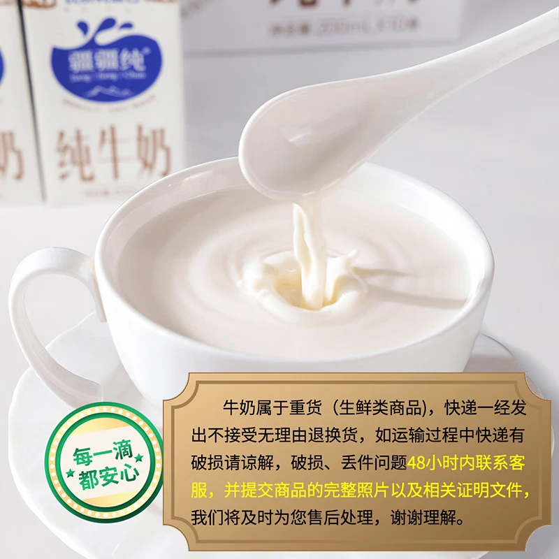 疆疆纯纯牛奶200ml*30盒3.6g/100ml优质乳蛋白成人儿童学生营养早餐奶高清大图