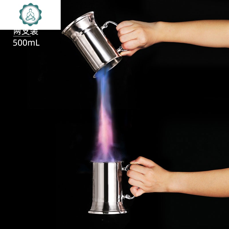 不锈钢火焰杯酒吧酒杯调酒工具倒火杯鸡尾酒杯啤酒拉火杯倒火杯子封后