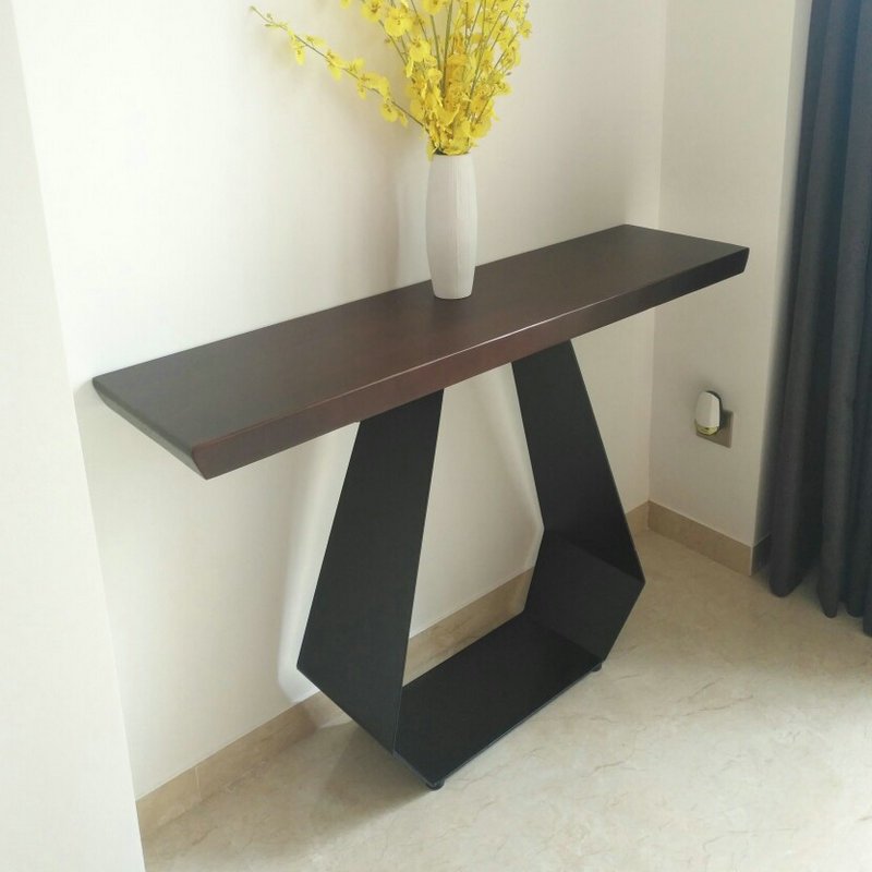 玄关台墙边桌简约现代玄关桌北闪电客欧靠墙窄桌条案大理石端景台