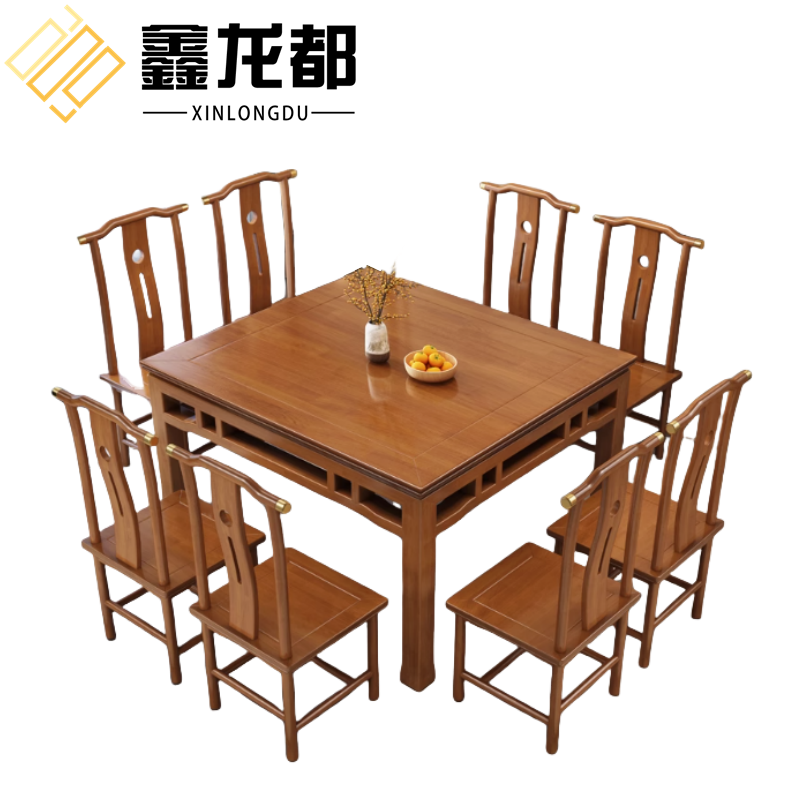 鑫龙都 餐桌八椅1.2米套