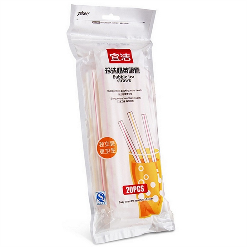 宜洁Y-9777珍珠奶茶吸管长度200mm,直径12mm 20只装单位:包