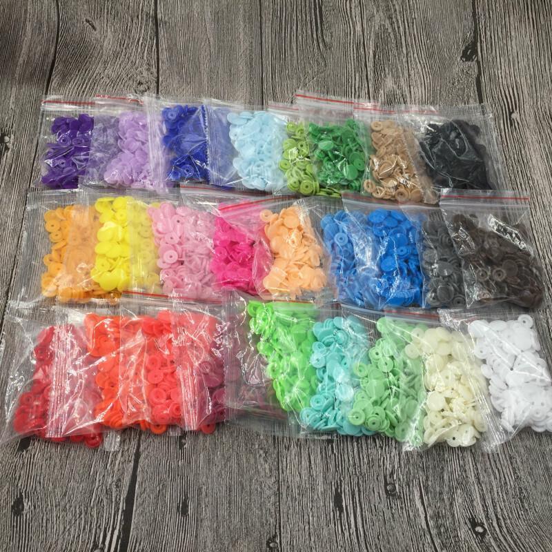 T5树脂四合扣31色塑料纽扣按扣+安装工具钳套装扣子宝宝童装按扣