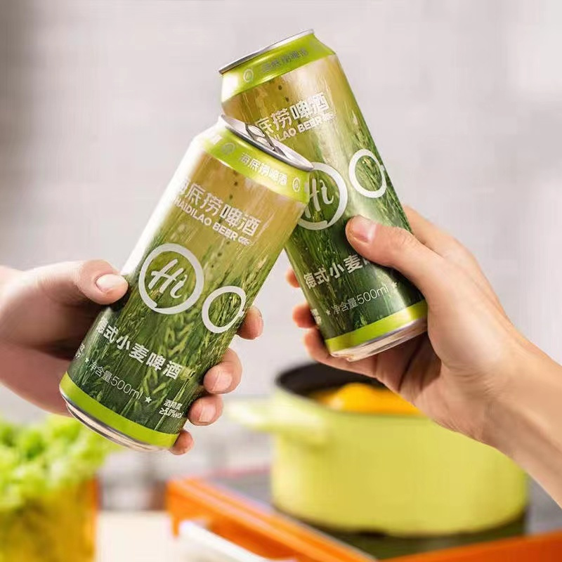 海底捞啤酒500ml*12罐德式小麦精酿啤酒5度易拉罐听装